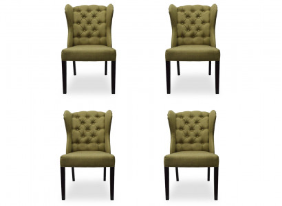 4x Design Polster Sitz Stühle Stuhl Seht Garnitur Sessel Lounge Club Set